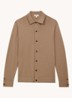 Forbes fijngebreid vest van wol met stretch - Camel