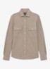 Forsithe regular fit overhemd met borstzakken - Beige