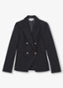 Gigi double-breasted blazer in wolblend met steekzakken - Blauw
