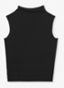 Harper mouwloze top van wol met col - Black / Zwart