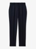 High waist straight fit pantalon met steekzakken - Blauw