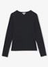 Jada longsleeve met ronde hals - Zwart