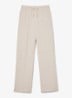 Jemma high waist wide fit joggingbroek met steekzakken - Beige
