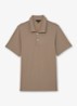 Kennedy regular fit polo met textuur - Camel