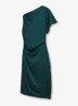 Kenzie asymmetrische gedrapeerde midi-jurk - Zeegroen