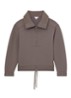 Laney sweater met halve rits - Bruin