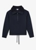 Laney sweater met halve rits - Blauw