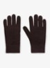 Lawson ribgebreide handschoenen van merino wol - Donkerbruin