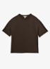 LENA Silk Short-Sleeve Top - Chocoladebruin