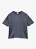 LENA Silk Short-Sleeve Top - Donkerblauw