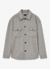 Liam overshirt in wolblend met borstzakken - Soft Grey / Grijs