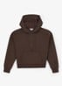 Lockie hoodie met halve rits - Donkerbruin