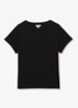 Luna T-shirt met V-hals - Zwart