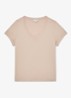 Luna T-shirt met V-hals  - Camel