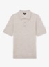 Manor regular fit polo van merino wol - Creme