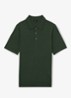 Manor regular fit polo van merino wol - Donkergroen