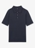 Manor regular fit polo van merino wol - Donkerblauw