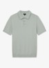Manor regular fit polo van merino wol - Lichtgroen