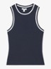 Matilda tanktop met ribstructuur - Donkerblauw