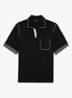 Newbury regular fit polo met borstzak  - Black / Zwart