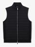Newford bodywarmer in wolblend met opstaande kraag en steekzakken - Donkerblauw