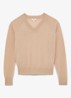 PARIS Ultra-Soft Merino Wool V-Neck Jumper - Camel