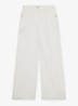 Petite Ashby high waist loose fit pantalon met steekzakken - Wit
