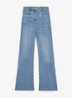 PETITE CLAUDE Pintuck-Detail Flared Jeans - Lichtblauw