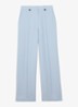 Petite Magda high waist wide fit pantalon met steekzakken - Lichtblauw