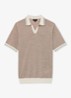 Redmire regular fit polo van merino wol - Beige