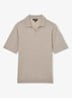 Regular fit fijngebreide polo van wol - Khaki