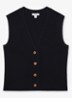 Ria gilet met structuur - Donkerblauw