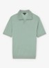 Rook regular fit polo met structuur - Soft Sage Green / Lichtgroen