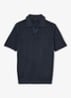 Rook regular fit polo met structuur - Navy / Blauw