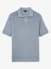 Rook regular fit polo met structuur - Soft Blue / Lichtblauw