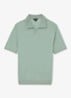 Rook regular fit polo met structuur - Soft Sage Green / Lichtgroen