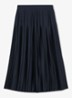 Savannah midi plooirok met split - Donkerblauw