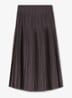 Savannah midi plooirok met split - Donkerbeige