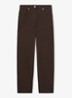 Selin mid waist straight leg jeans met steekzakken - Chocoladebruin