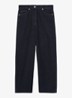 Selin mid waist straight leg jeans met steekzakken - Donkerblauw
