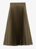 Seren midi rok met plissé - Khaki