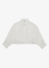 Solena oversized cropped blouse van linnen - Wit