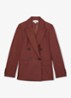 Solene double-breasted blazer met klepzakken - Steenrood