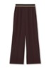 Sonnie high waist wide fit broek met steekzakken - Bordeauxrood