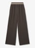 Sonnie high waist wide fit broek met steekzakken - Bruin
