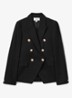 Tally double breasted blazer met sierknopen - Black / Zwart