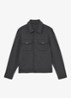 Thom regular fit overshirt met borstzak - Donkergrijs