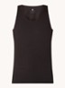 Vinnie lounge tanktop met ronde hals - Black / Zwart