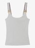VINNIE Stretch-Cotton Hardware-Detail Vest - Wit