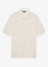 WARREN Cotton-Blend Basket-Stitch Polo Shirt - Gebroken wit